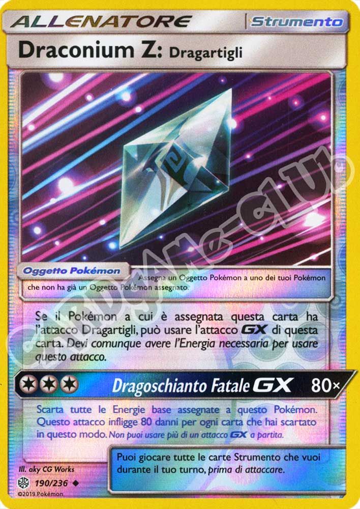 190 / 236 Dragonium Z non comune foil reverse (IT) -NEAR MINT-