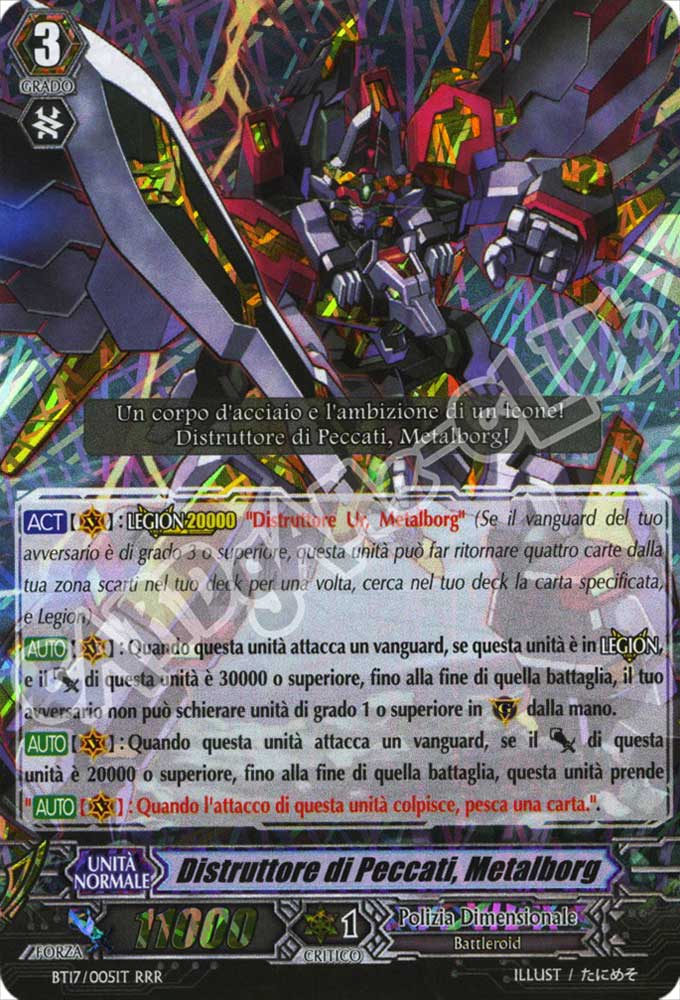 BT17-IT005 Distruzione di Peccati, Metalborg tripla rara foil (IT) -NEAR MINT-