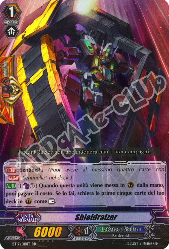 BT17-IT018 Shieldraizer doppia rara foil (IT) -NEAR MINT-