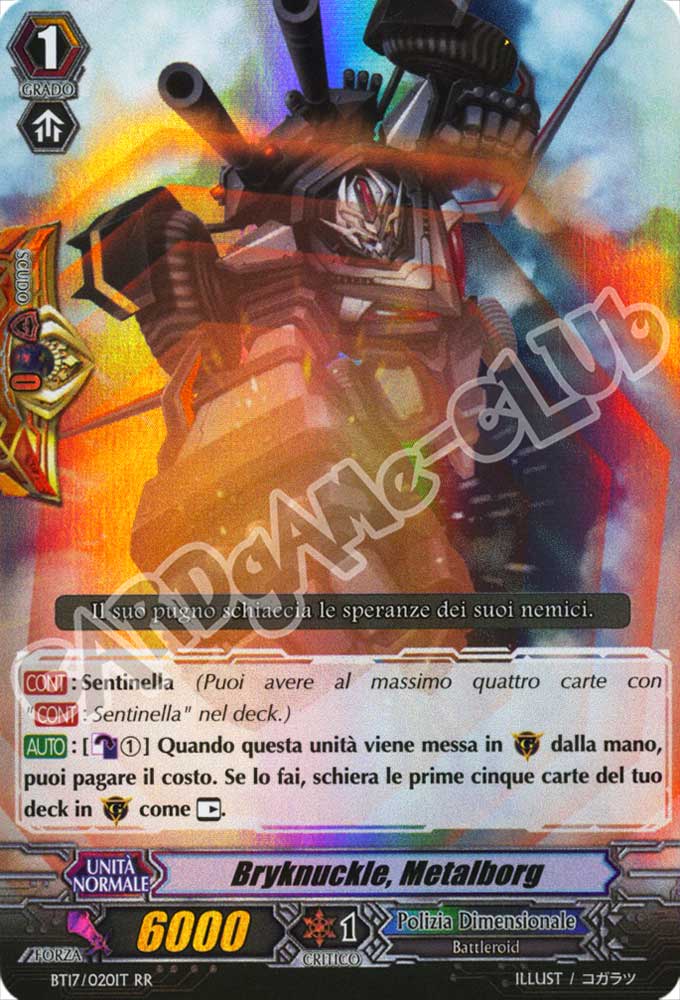 BT17-IT020 Bryknuckle, Metalborg doppia rara foil (IT) -NEAR MINT-