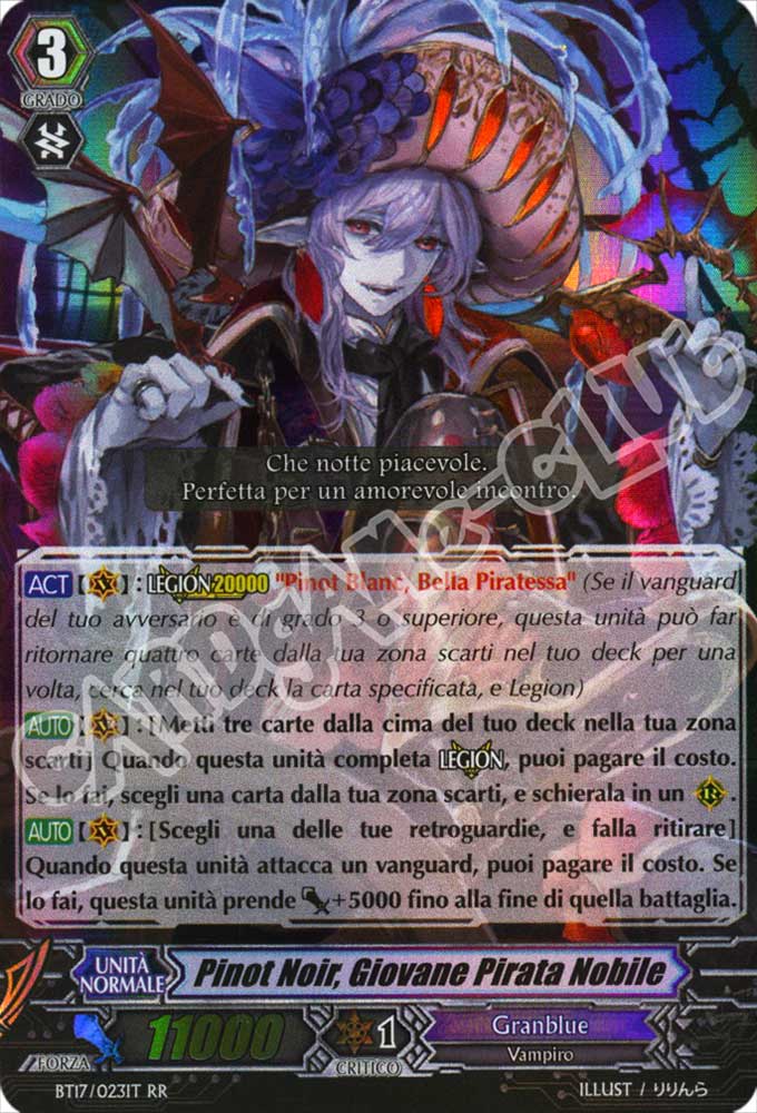 BT17-IT023 Pinot Noir, Giovane Pirata Nobile doppia rara foil (IT) -NEAR MINT-