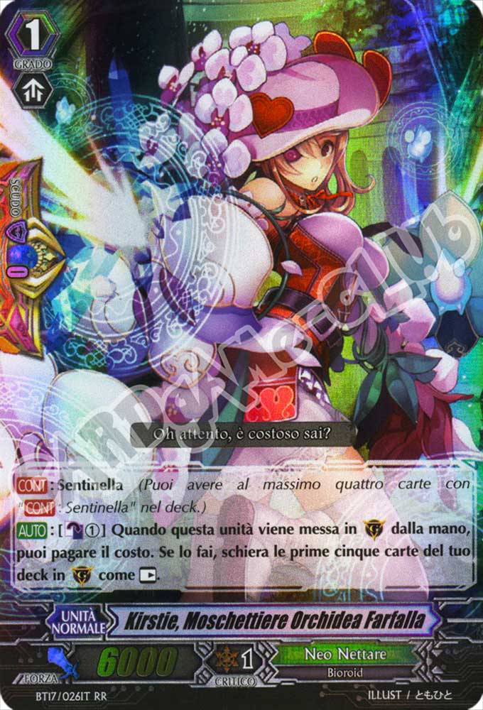 BT17-IT026 Kirstie, Moschettiere Orchidea Farfalla doppia rara foil (IT) -NEAR MINT-