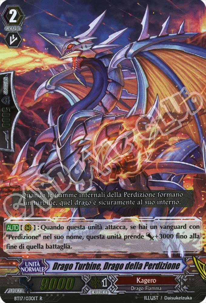 BT17-IT030 Drago Turbine, Drago della Perdizione rara foil (IT) -NEAR MINT-