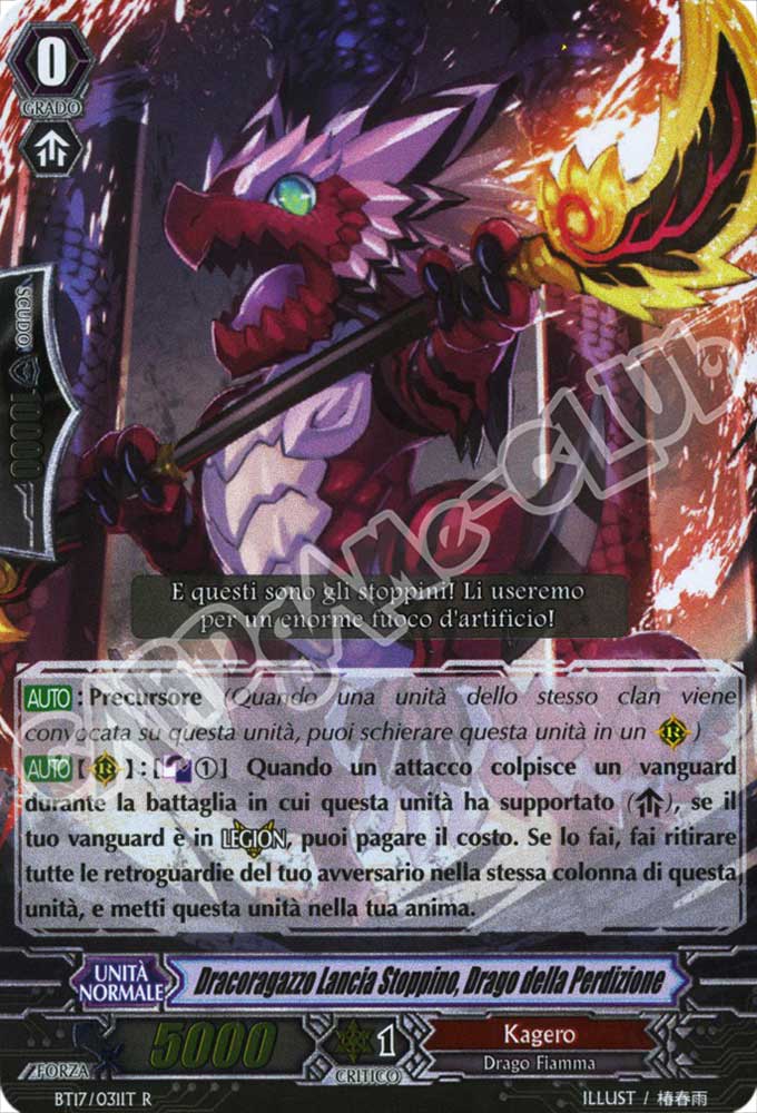 BT17-IT031 Dracoragazzo Lancia Stoppino, Drago della Perdizione rara foil (IT) -NEAR MINT-