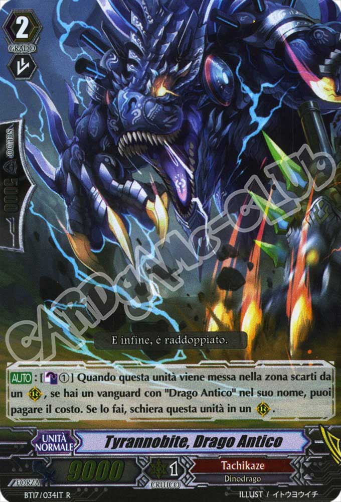 BT17-IT034 Tyrannobite, Drago Antico rara foil (IT) -NEAR MINT-