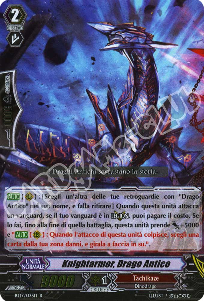 BT17-IT035 Knightarmor, Drago Antico rara foil (IT) -NEAR MINT-