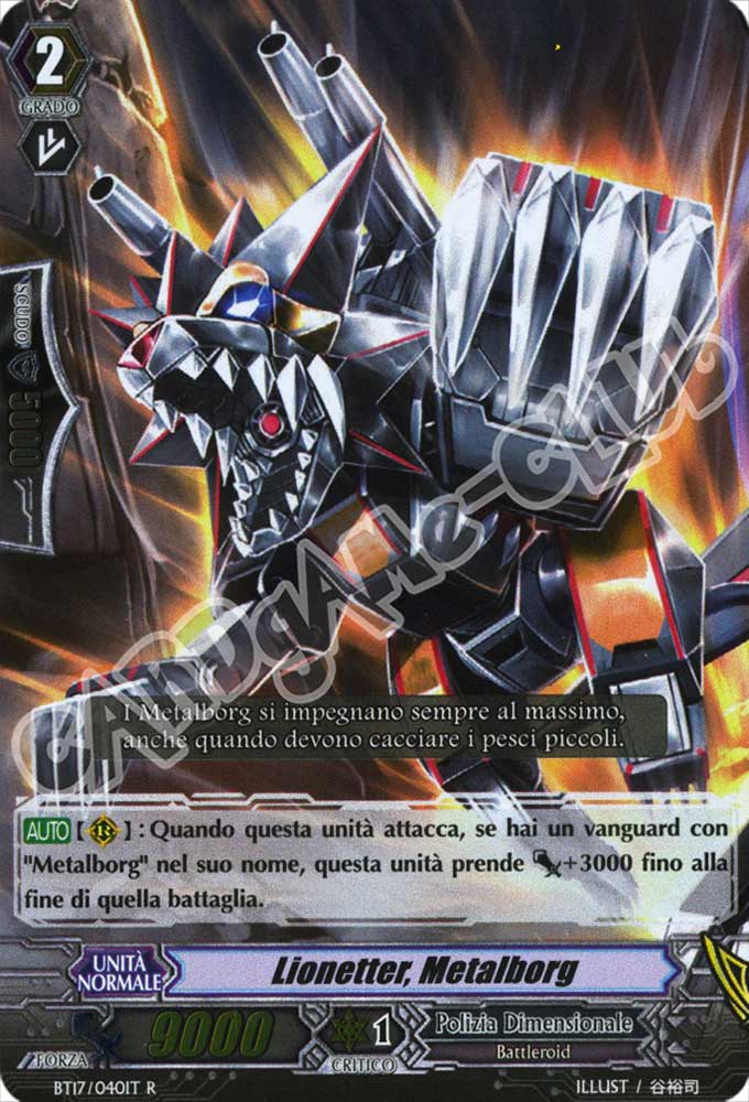 BT17-IT040 Lionetter, Metalborg rara foil (IT) -NEAR MINT-