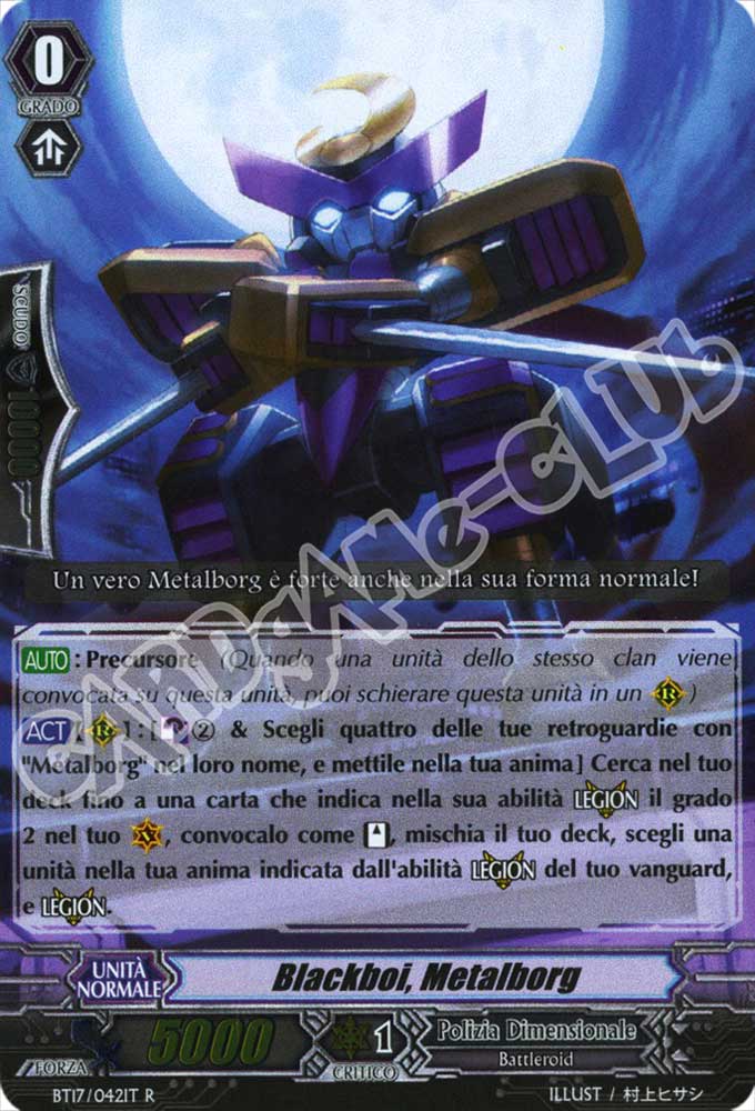 BT17-IT042 Blackboi, Metalborg rara foil (IT) -NEAR MINT-