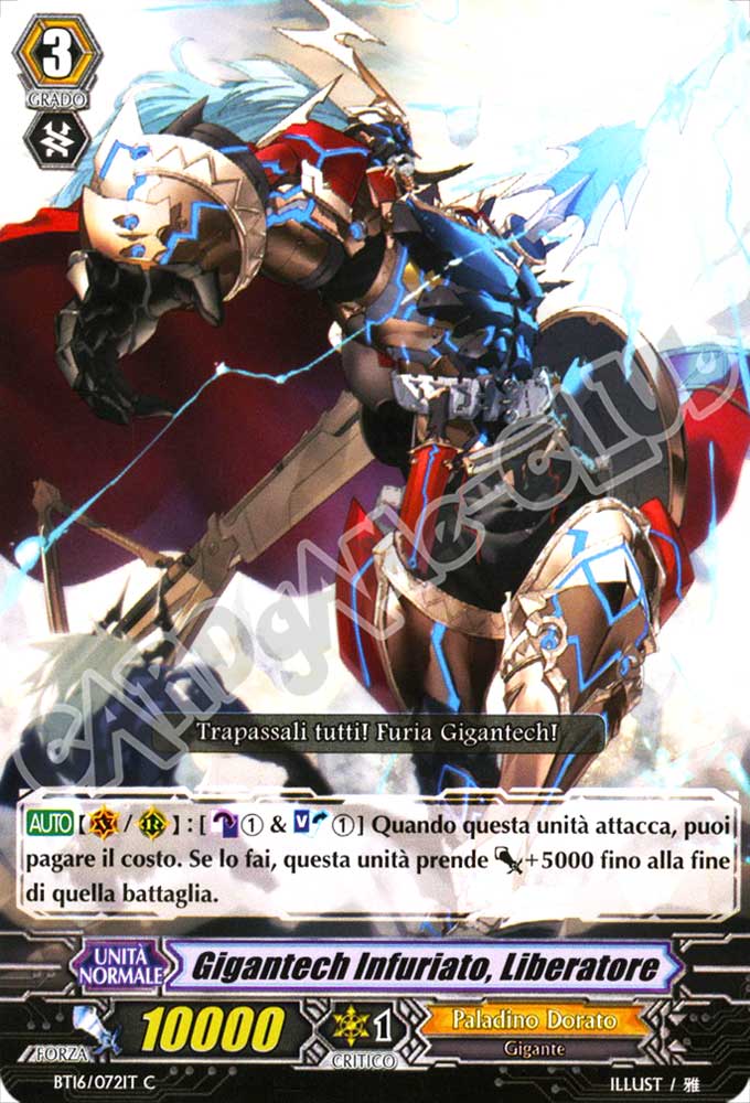 BT16-IT072 Gigantech Infuriato, Liberatore comune normale (IT) -NEAR MINT-