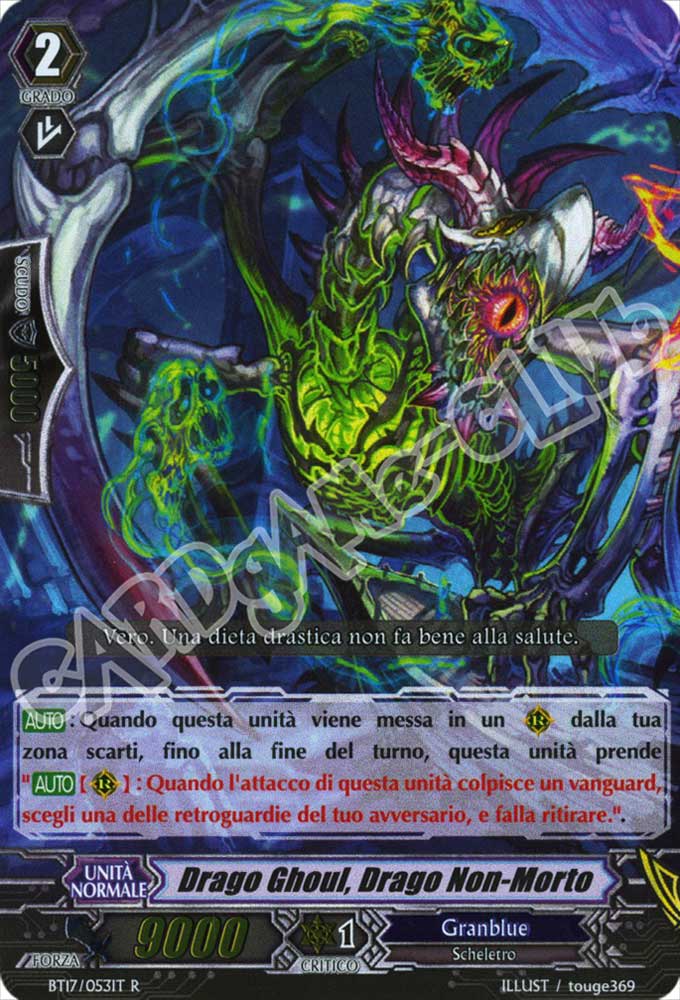 BT17-IT053 Drago Ghoul, Drago Non-Morto rara foil (IT) -NEAR MINT-