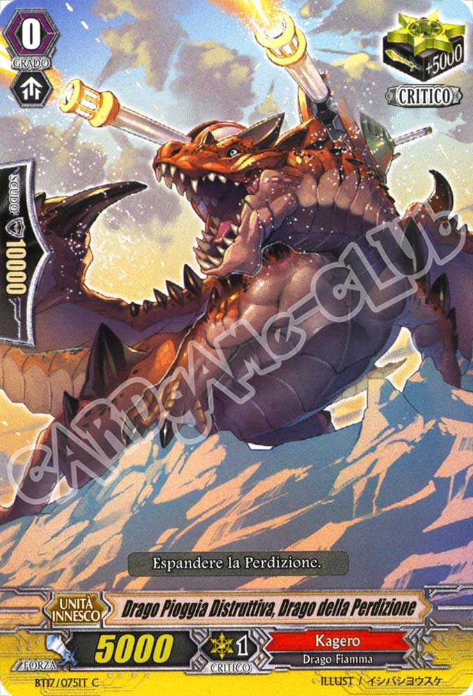 BT17-IT075 Drago Pioggia Distruttiva, Drago della Perdizione comune normale (IT) -NEAR MINT-