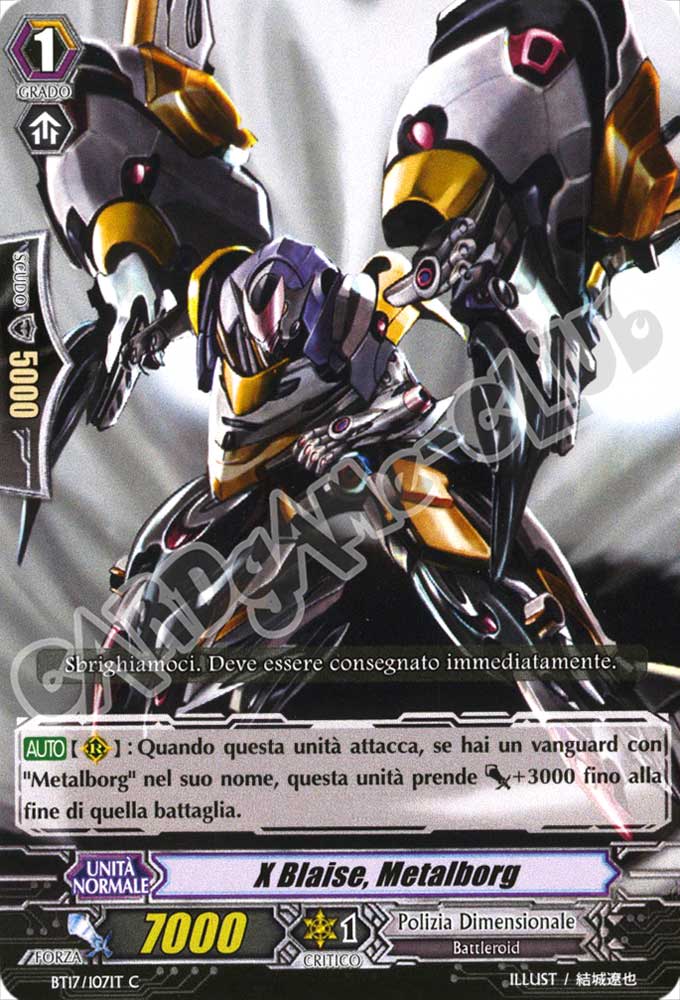 BT17-IT107 X Blaise, Metalborg comune normale (IT) -NEAR MINT-