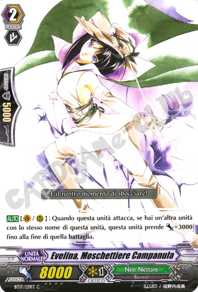 BT17-IT139 Evelina, Moschettiere Campanula comune normale (IT) -NEAR MINT-