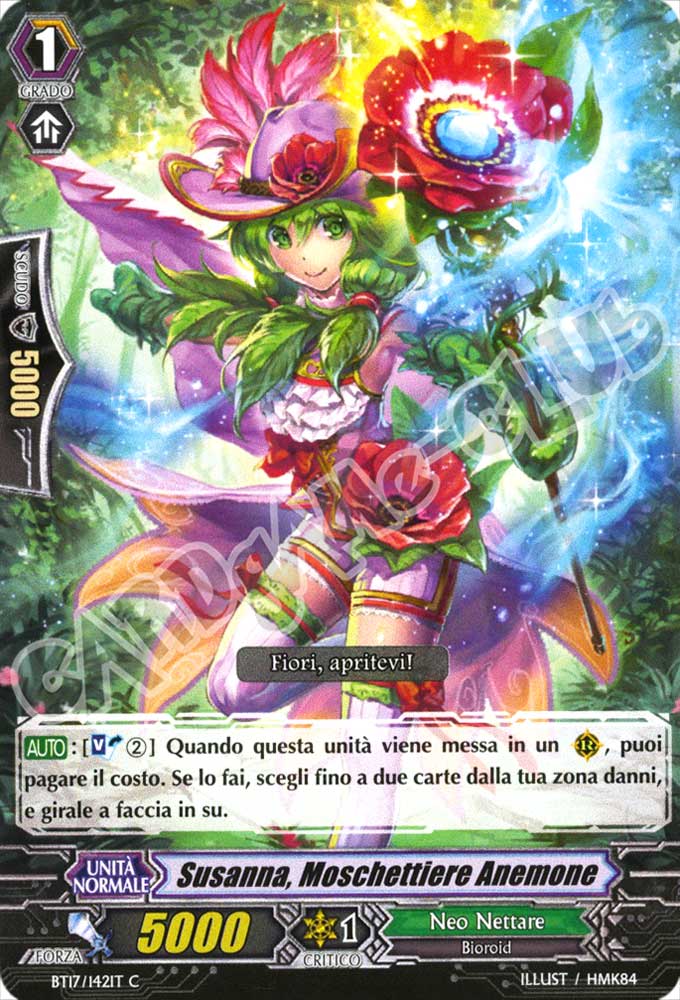 BT17-IT142 Susanna, Moschettiere Anemone comune normale (IT) -NEAR MINT-