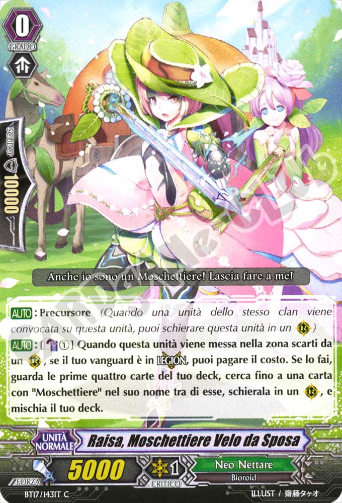 BT17-IT143 Raisa, Moschettiere Velo da Sposa comune normale (IT) -NEAR MINT-