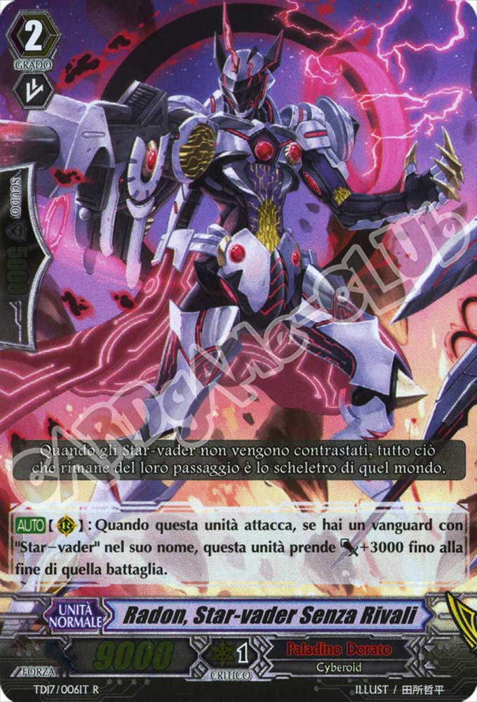 TD17-IT006 Radon, Star-vader Senza Rivali rara foil (IT) -NEAR MINT-