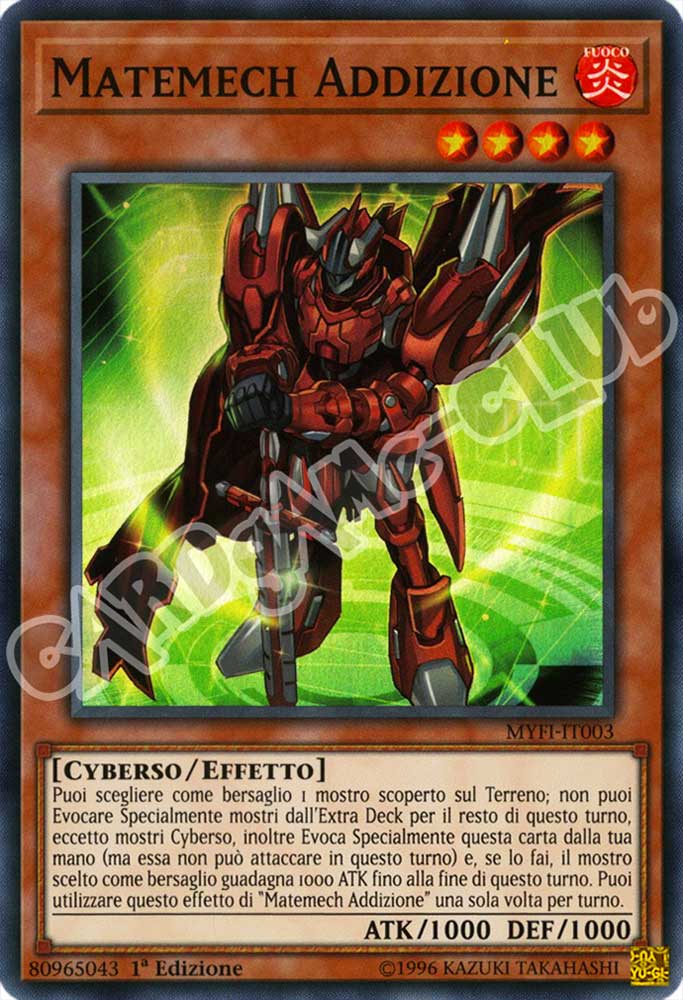 MYFI-IT003 Matemech Addizione super rara 1a Edizione (IT) -NEAR MINT-