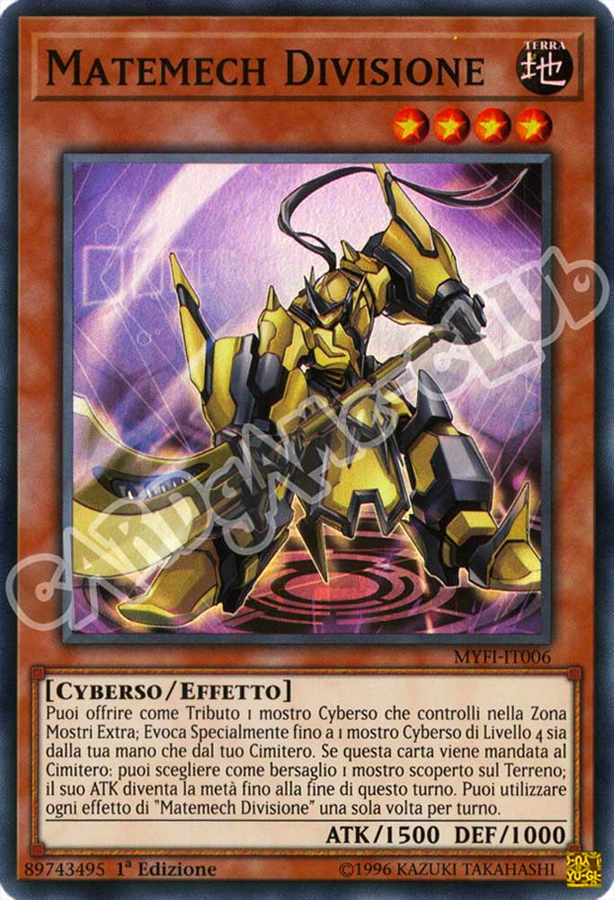 MYFI-IT006 Matemech Divisione super rara 1a Edizione (IT) -NEAR MINT-