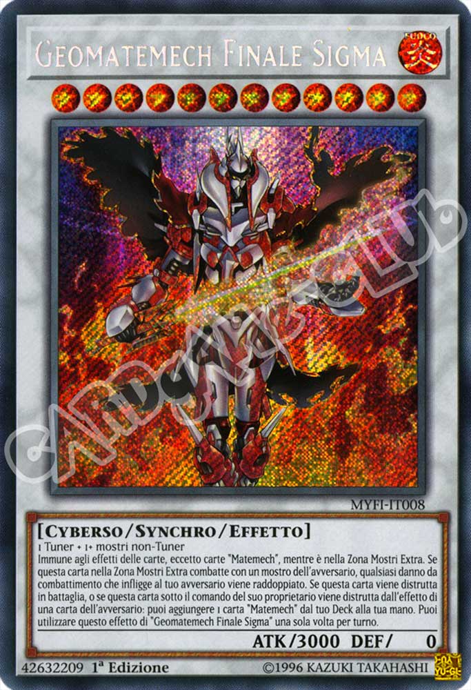 MYFI-IT008 Geomatemech Finale Sigma rara segreta 1a Edizione (IT) -NEAR MINT-