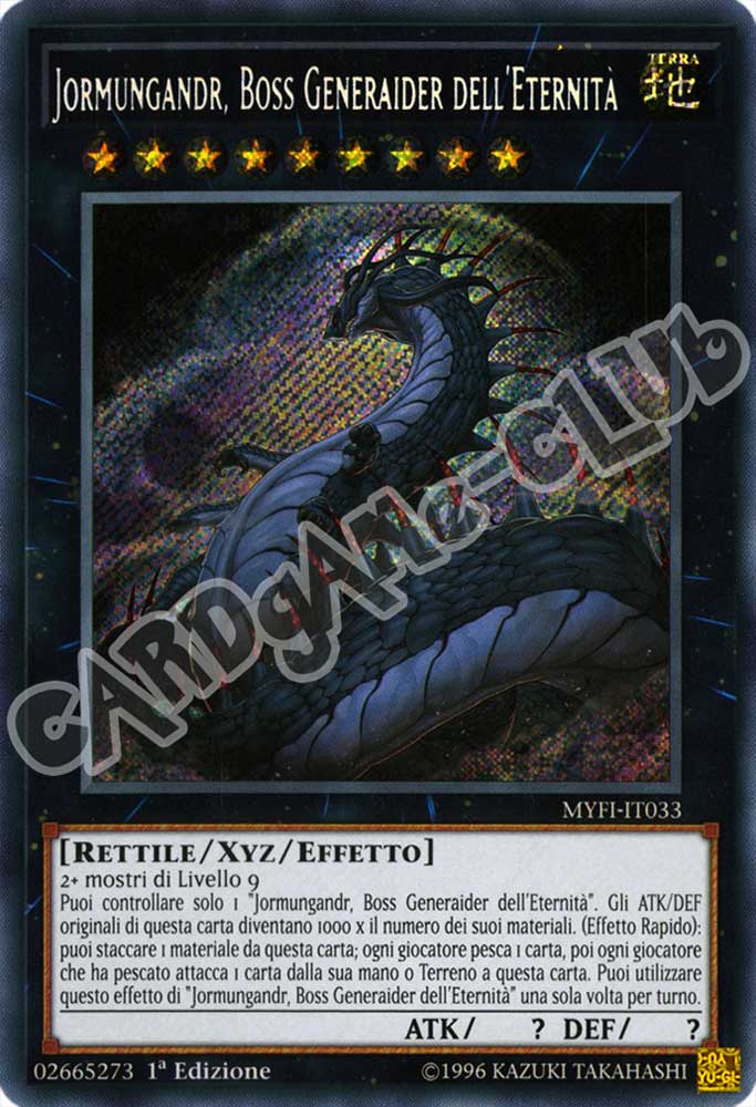 MYFI-IT033 Jormungandr, Boss Generaider dell'Eternita' rara segreta 1a Edizione (IT) -NEAR MINT-