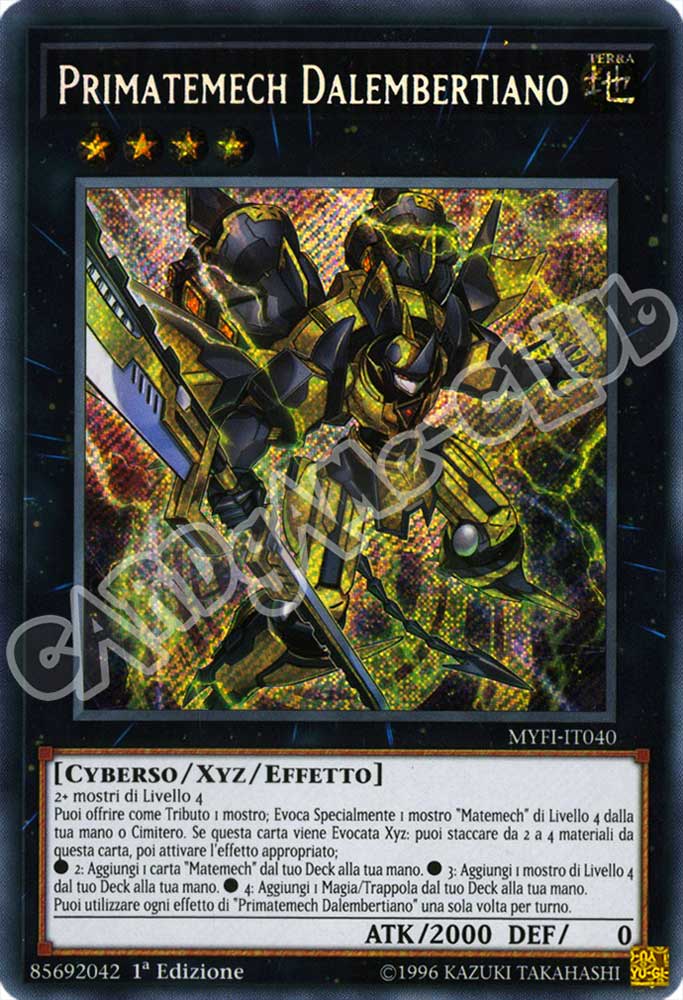 MYFI-IT040 Primatemech Dalembertiano rara segreta 1a Edizione (IT) -NEAR MINT-