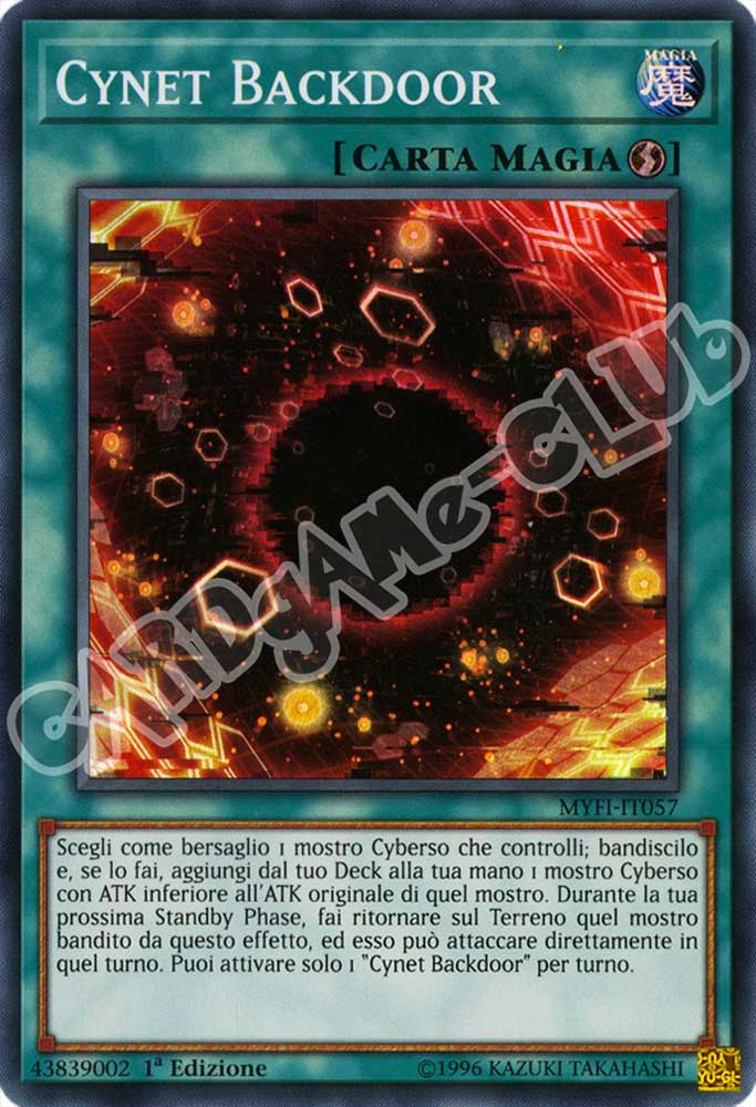 MYFI-IT057 Cynet Backdoor super rara 1a Edizione (IT) -NEAR MINT-