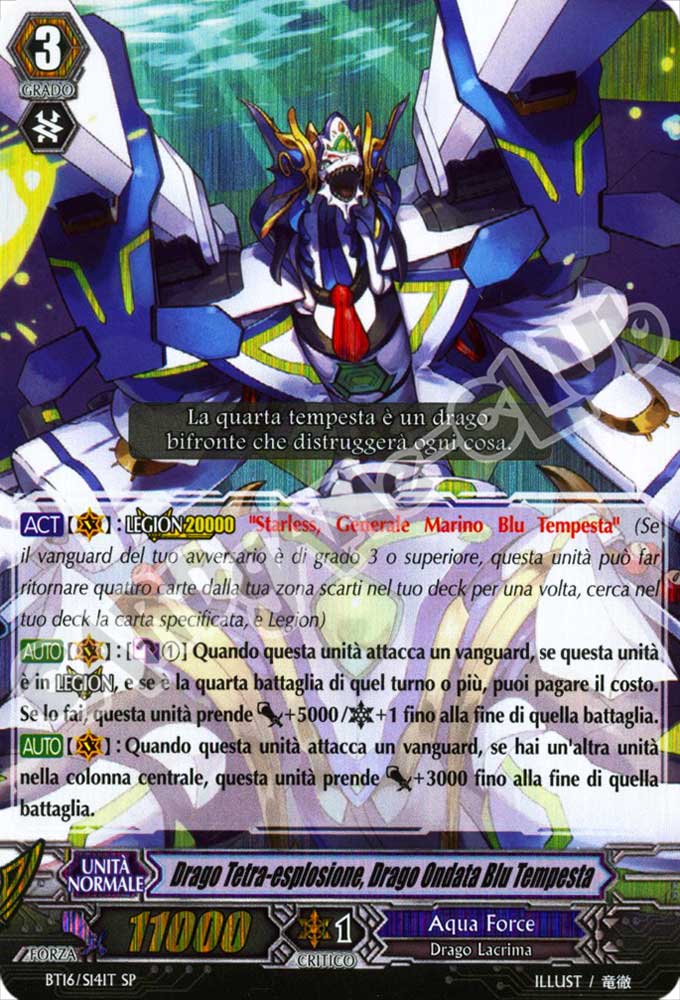 BT16-ITS14 Drago Tetra-esplosione, Drago Ondata Blu Tempesta speciale foil (IT) -NEAR MINT-