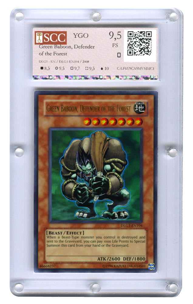 DLG1-EN104 Green Baboon, Defender of the Forest ultra rara -GRADATA SCC/9,5-