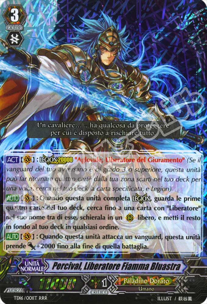 TD16-IT001 Percival, Liberatore Fiamma Bluastra tripla rara foil (IT) -NEAR MINT-