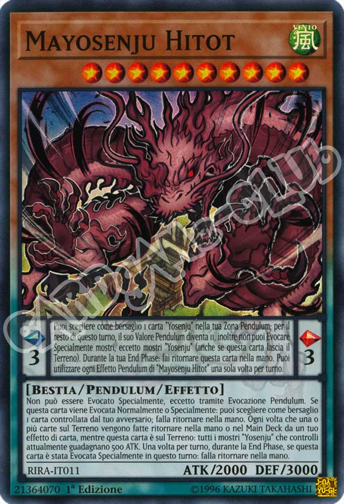 RIRA-IT011 Mayosenju Hitot super rara 1a Edizione (IT) -NEAR MINT-