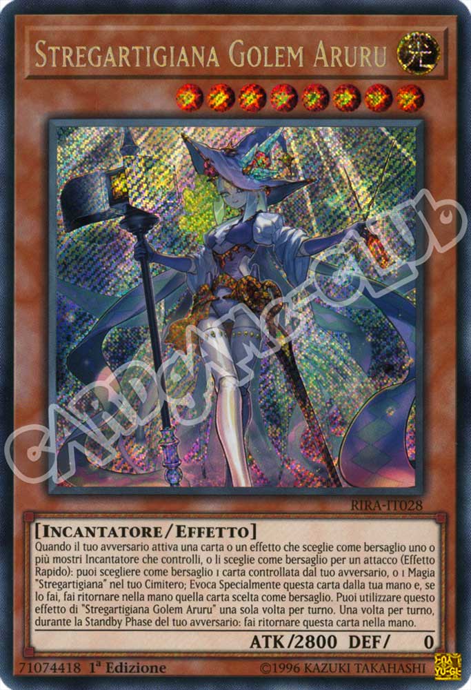 RIRA-IT028 Stregartigiana Golem Aruru rara segreta 1a Edizione (IT) -NEAR MINT-