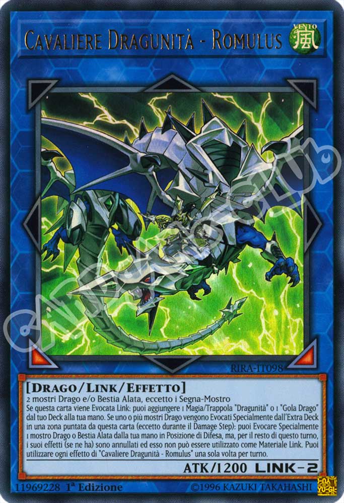 RIRA-IT098 Cavaliere Dragunita' - Romulus ultra rara 1a Edizione (IT) -NEAR MINT-