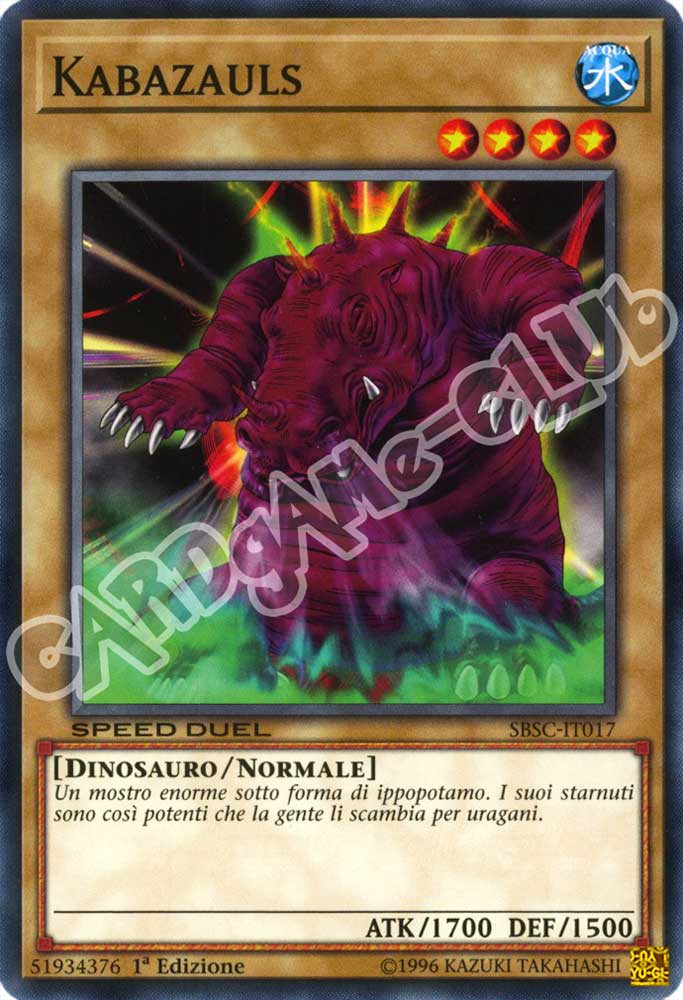 SBSC-IT017 Kabazauls comune 1a Edizione (IT) -NEAR MINT-