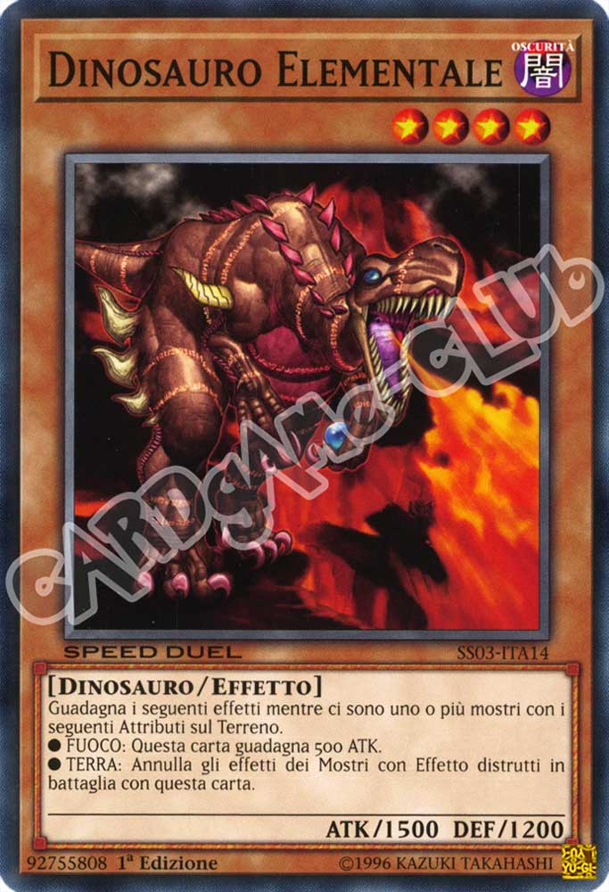 SS03-ITA14 Dinosauro Elementale comune 1a Edizione (IT) -NEAR MINT-
