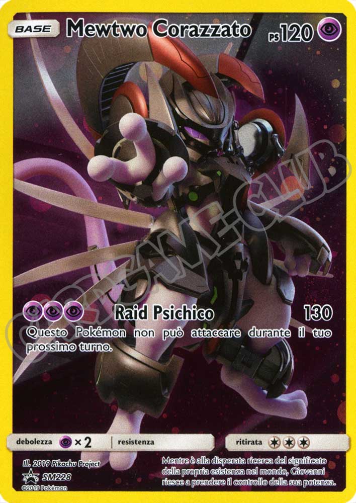 SM228 Mewtwo Corazzato rara foil (IT) -NEAR MINT-