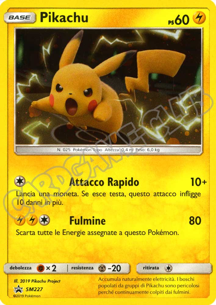 SM227 Pikachu rara foil (IT) -NEAR MINT-