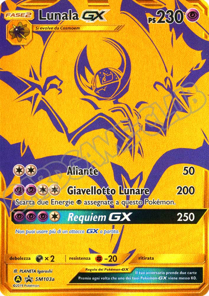 SM103a Lunala GX rara GX foil (IT) -NEAR MINT-