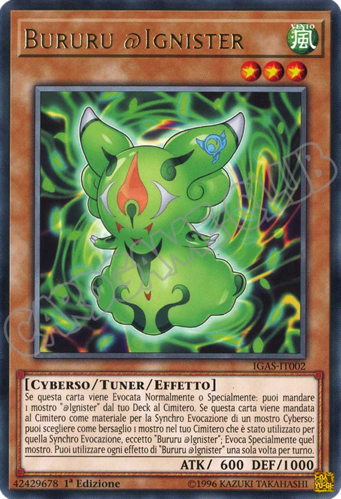 IGAS-IT002 Bururu @Ignister rara 1a Edizione (IT) -NEAR MINT-