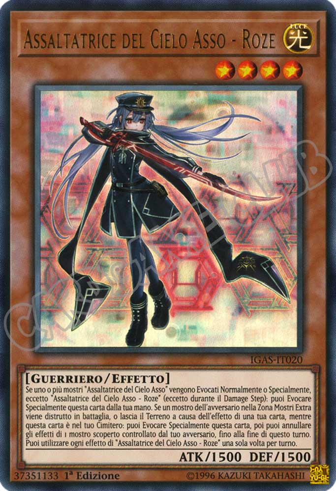 IGAS-IT020 Assaltatrice del Cielo Asso - Roze ultra rara 1a Edizione (IT) -NEAR MINT-