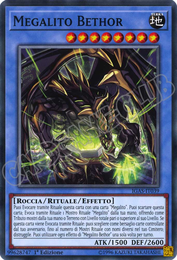 IGAS-IT039 Megalito Bethor comune 1a Edizione (IT) -NEAR MINT-