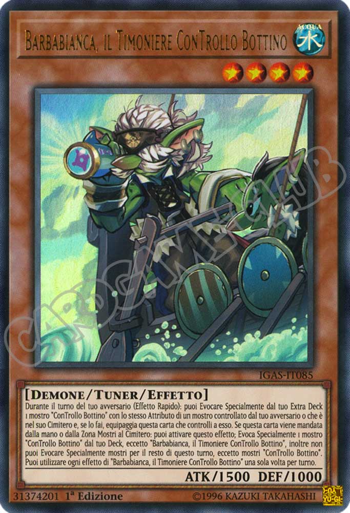 IGAS-IT085 Barbabianca, il Timoniere ConTrollo Bottino ultra rara 1a Edizione (IT) -NEAR MINT-