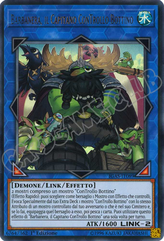 IGAS-IT089 Barbanera, il Capitano ConTrollo Bottino ultra rara 1a Edizione (IT) -NEAR MINT-