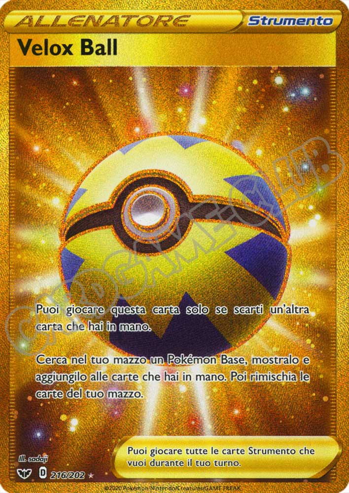216 / 202 Velox Ball rara segreta foil (IT)