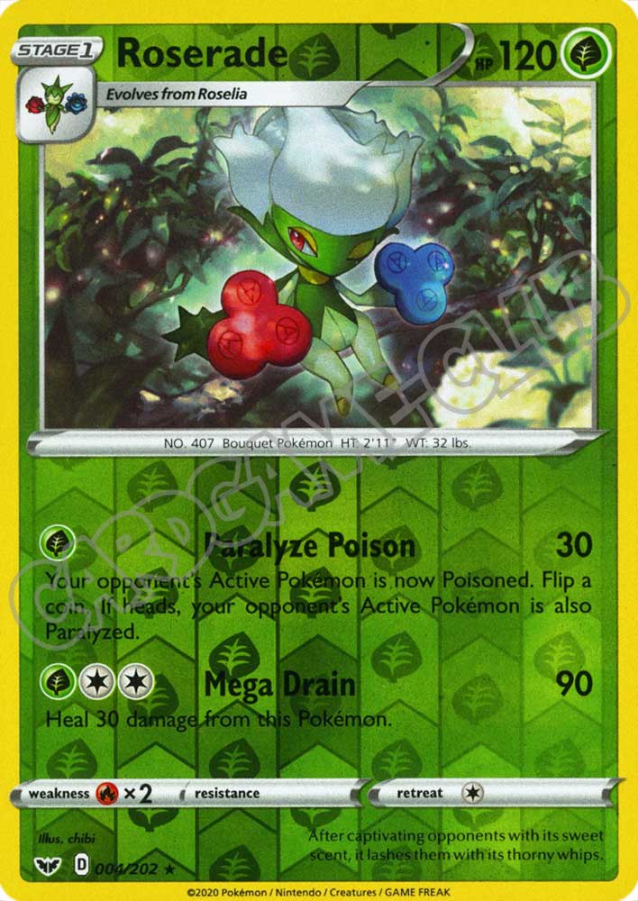 004 / 202 Roserade rara foil reverse (EN) -NEAR MINT-
