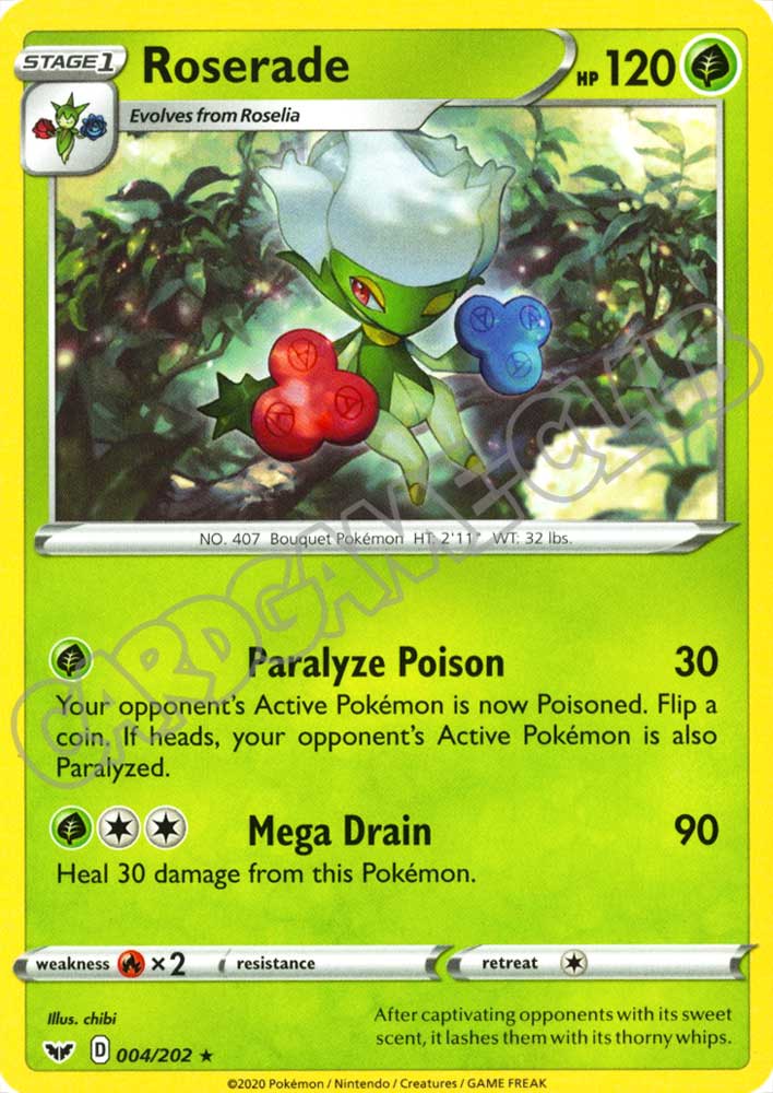 004 / 202 Roserade rara normale (EN) -NEAR MINT-