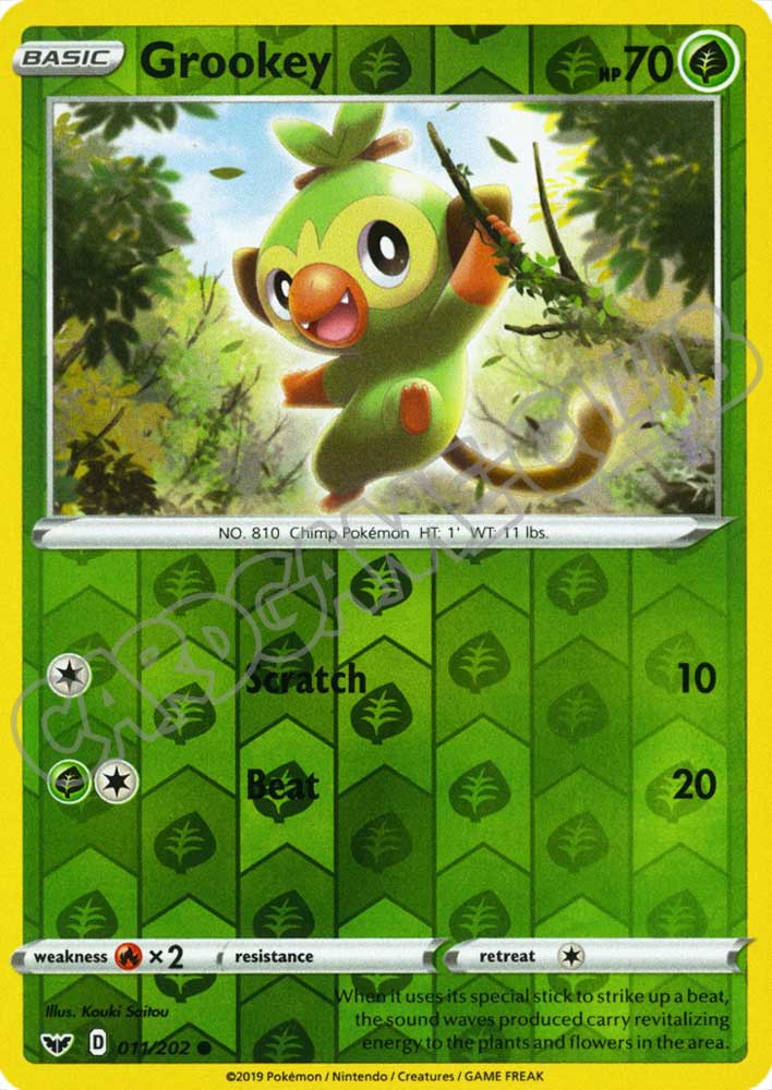 011 / 202 Grookey comune foil reverse (EN) -NEAR MINT-