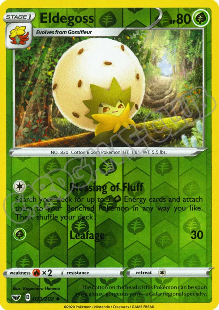 021 / 202 Eldegoss non comune foil reverse (EN) -NEAR MINT-