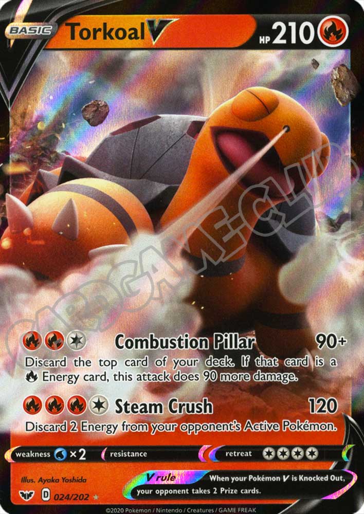 024 / 202 Torkoal V rara V foil (EN) -NEAR MINT-