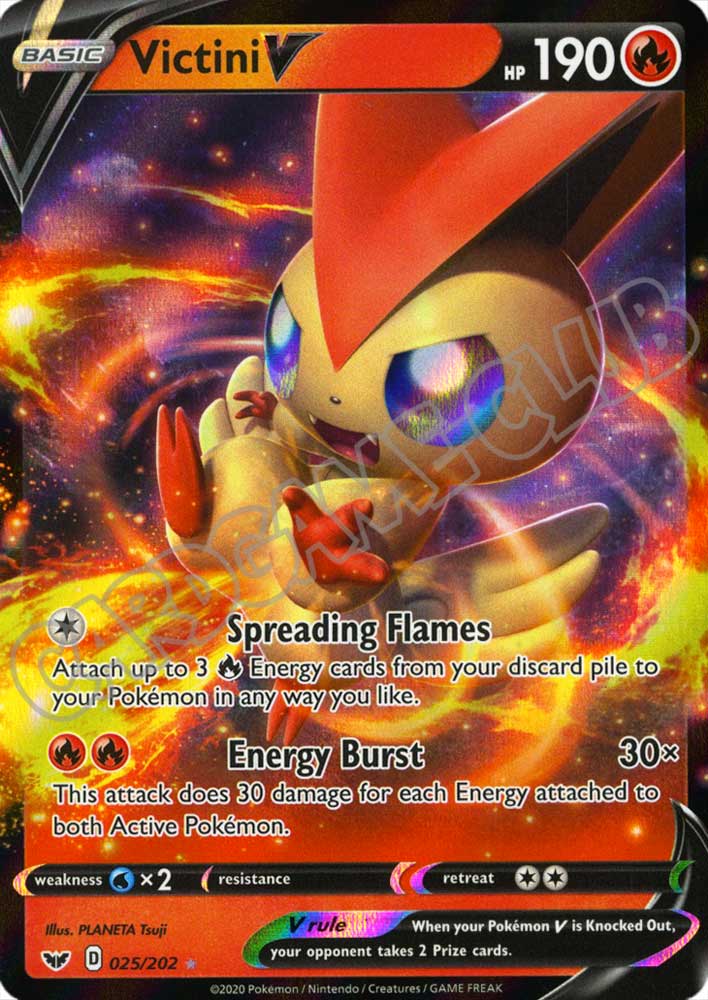 025 / 202 Victini V rara V foil (EN) -NEAR MINT-