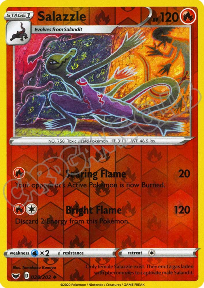 028 / 202 Salazzle non comune foil reverse (EN) -NEAR MINT-